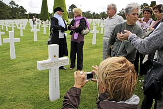 MANGE DØDE: Normandy American Cemetery. 2500 allierte soldater mistet livet på D-dagen.