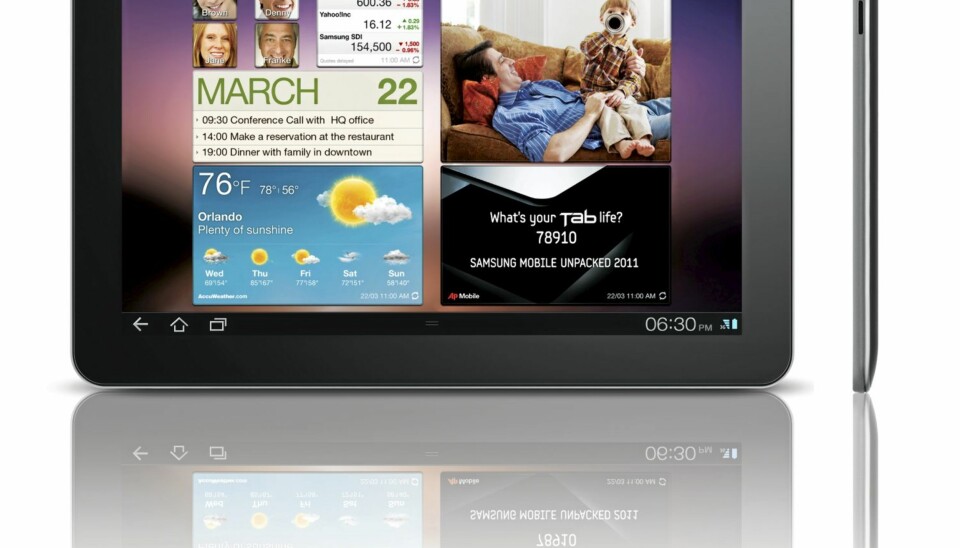 UTFORDRER: Mange forventer at Galaxy Tab 10.1 blir den som i størst grad kan utfordre Apple og deres iPad 2.