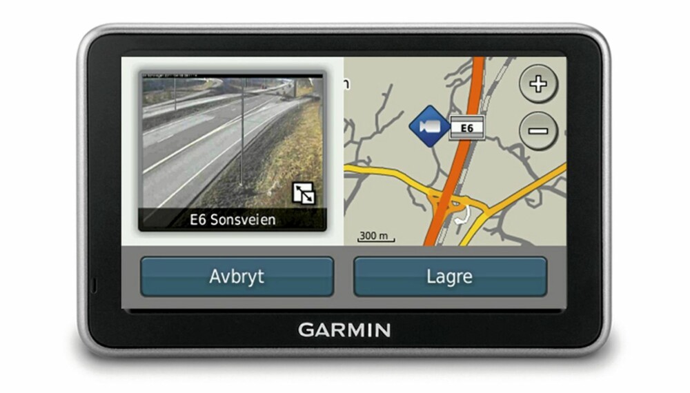 VEIKAMERAER: nüLink 2390 kan vise bilder fra kameraer langs veien der det er tilgjengelig.