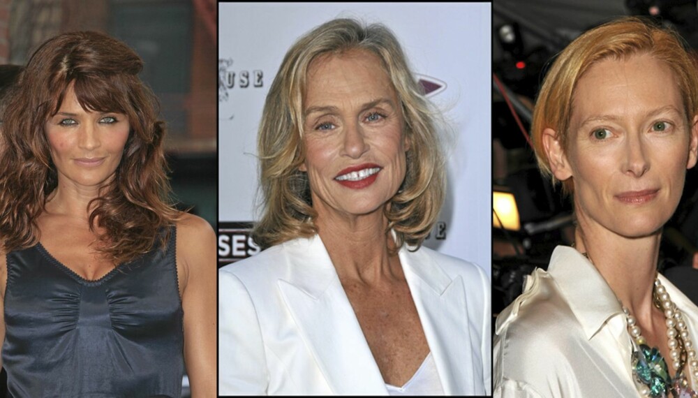 FORBILDER: Helena Christensen, Lauren Hutton og Tilda Swinton er alle tre kvinner vi beundrer.