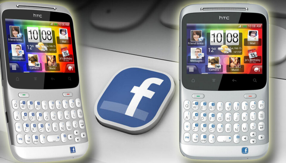 FACEBOOK-MOBIL: ChaCha har en egen Facebook-tast under tastaturet.