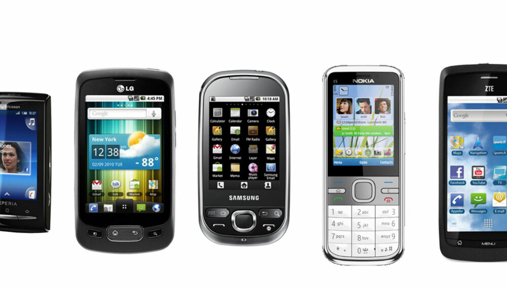 BRA OG BILLIG: Disse telefonene er lastet med ny teknologi, og koster under 1500 kroner.