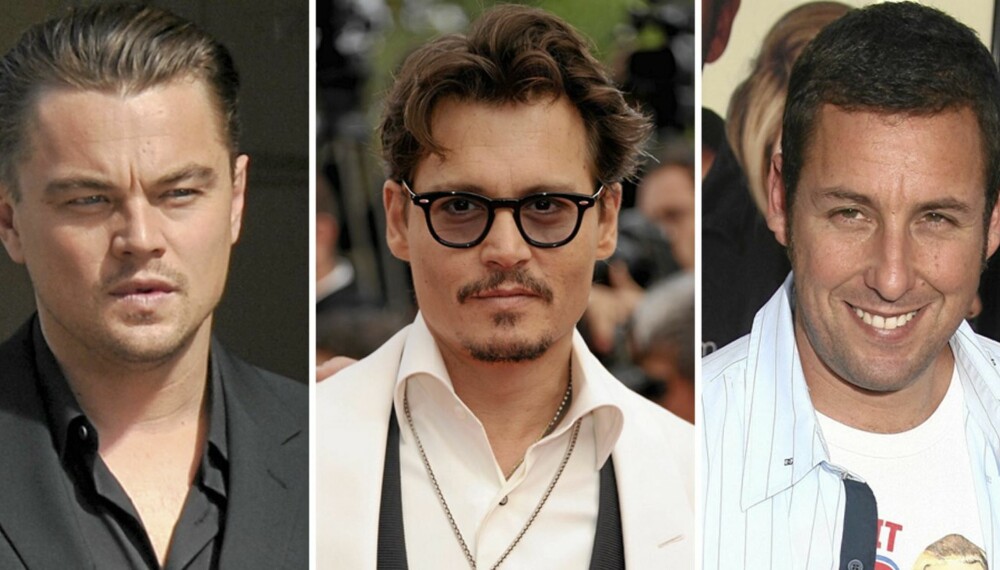 TOPPER LISTEN: Leonardo DiCaprio, Johnny Depp og Adam Sandler er de tre mannlige skuespillerne som tjener mest i Hollywood.
