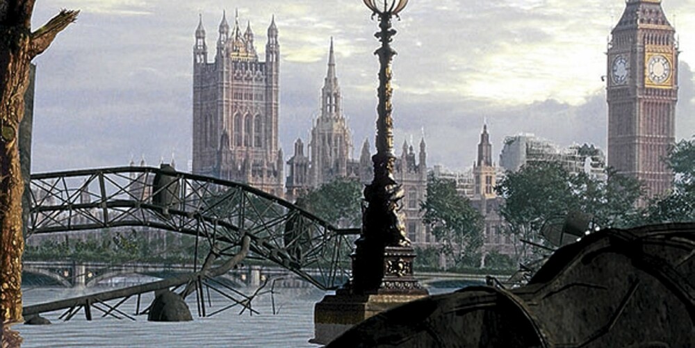 Houses of Parliament viewed from the other bank of Thames River, London, England