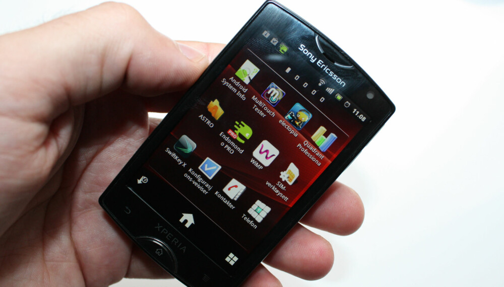 LITEN: Sony Ericsson Xperia Mini er den minste fra Sony Ericsson i år.