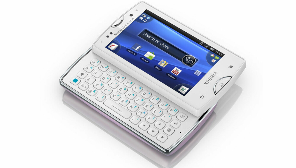 MINI MED TASTER: Sony Ericsson Xperia Mini Pro er en liten telefon med utskyvbart fulltastatur.