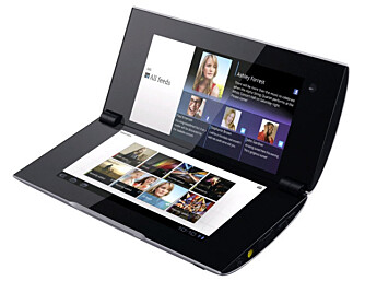 TO SKJERMER: Sony Tablet P er en "klapp-tablet" med to skjermer. Du kan for eksempel vise en hel nettside over de to skjermene, eller bruke den ene som tastatur.