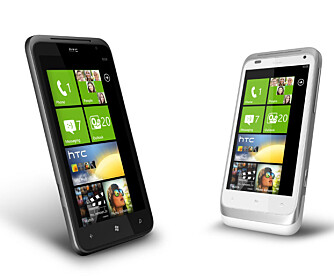 WINDOWS: HTC Titan (venstre) og Radar er to nye telefoner med den siste versjonen av Microsofts mobiloperativsystem Windows Phone 7.