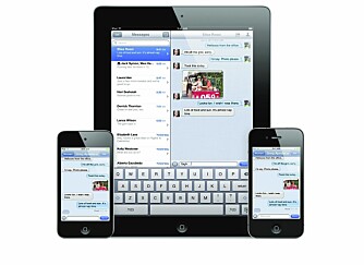 SMS ER UT: Nye iOS 5 får integrert medingsfunksjon kalt iMessenger. Dermed kan du sende melding til alle iOS5-enheter, også iPod Touch.