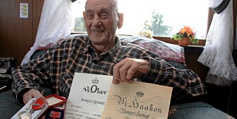FIRE GANGER: 90-åringen Jørgen Henrik Kieding overlevde fire torpederinger under krigen.