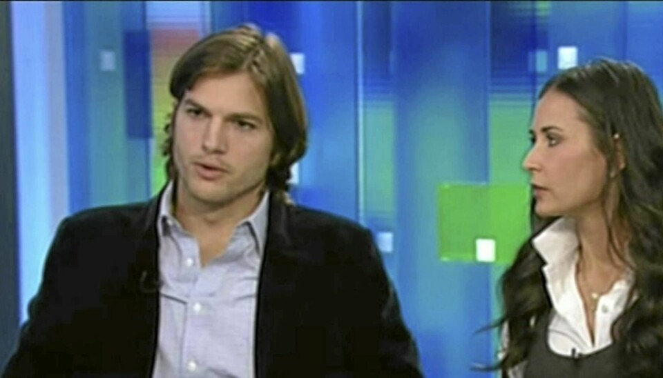SKILSMISSE: Det er snart slutt på forholdet mellom det umake paret Ashton Kutcher og Demi Moore.
