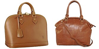 HÅNDHOLDT: Louis Vuitton Lockit Nomade (kr 19.000), veske fra Nelly.com (kr 1195).