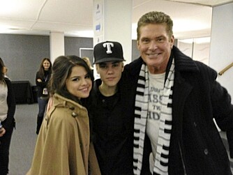I helgen deltok Justin på MTVs Europe Music Awards hvor hamn deltok sammen med blant andre kjæresten Selena Gomez og "Baywatch"-helten David Hassehoff.