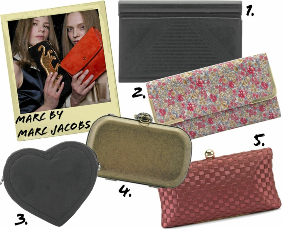 LITIEN OG LEKKER: 1. Whyred (kr 2600) 2. Accessorize (kr 325) 3. HM (kr 149) 4. HM (kr 249) 5. Pieces (kr 250)