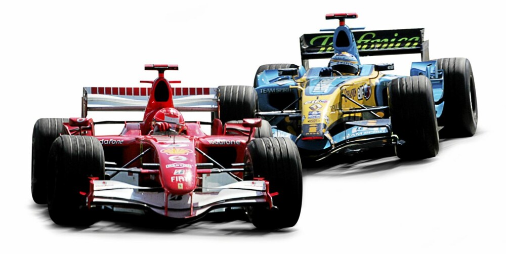 PARKERER: I Monaco prøver Schumacher seg på enda et tjuvtriks ved å ""parkere"" bilen midt i en sving - og dermed ødelegge kvalifiseringen til Alonso.