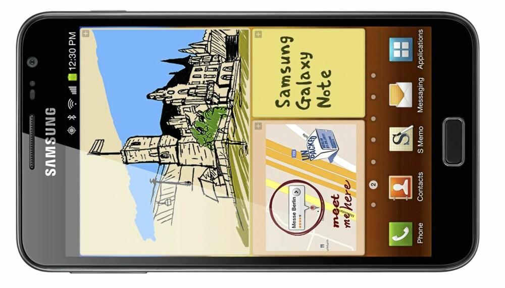STØRST: Med sine 5,3 tommer er Samsung Galaxy Note den største mobilen på markedet. STØRST: Med sine 5,3 tommer er Samsung Galaxy Note den største mobilen på markedet.
