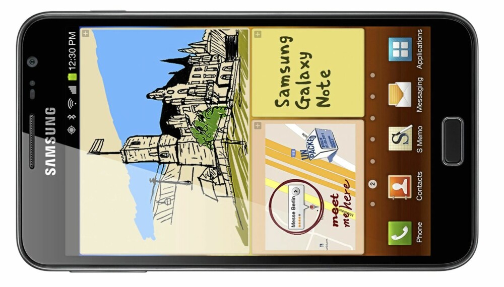 STØRST: Med sine 5,3 tommer er Samsung Galaxy Note den største mobilen på markedet.