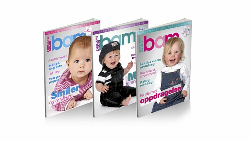 BAM-bladene følger barnet ditt til det fyller 2 år.