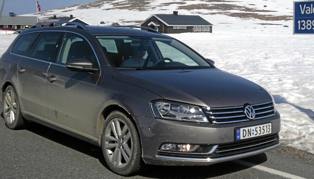 GOD KOMPIS: Passat med diesel, automat og firehjulsdrift er en perfekt langturkompis om du for eksempel skal på hytta på fjellet.