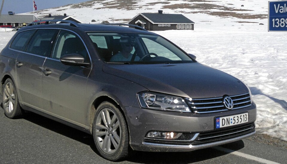 GOD KOMPIS: Passat med diesel, automat og firehjulsdrift er en perfekt langturkompis om du for eksempel skal på hytta på fjellet.