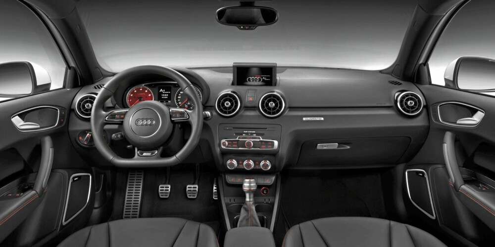 UTSTYR: Audi A1 quattro har en solid smørbrødliste med standardutstyr.