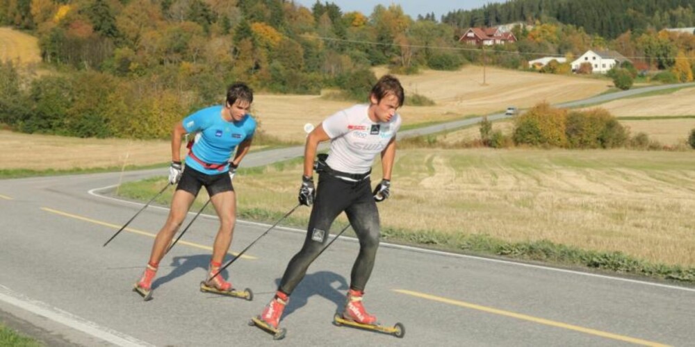 Petter har trent med broren Tomas i sommer, og er nå godt forberedt til sesongens Tour de Ski.