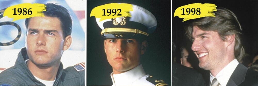 UNG OG LOVENDE: Tom Cruise gjorde etablerte seg som A-listet Hollywoodstjerne på slutten av 80- og første halvdel av 90-tallet,blant annet med storfilmene «Mission Impossible» og «Jerry Maguire». UNG OG LOVENDE: Tom Cruise gjorde etablerte seg som A-listet Hollywoodstjerne på slutten av 80- og første halvdel av 90-tallet,blant annet med storfilmene «Mission Impossible» og «Jerry Maguire».