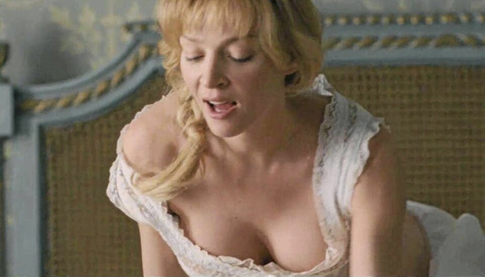 TILFREDS: Uma Thurman - her fra en scene i filmen 'Bel Ami' - er blitt voksen, rolig og fornøyd med kjærlighetslivet sitt.