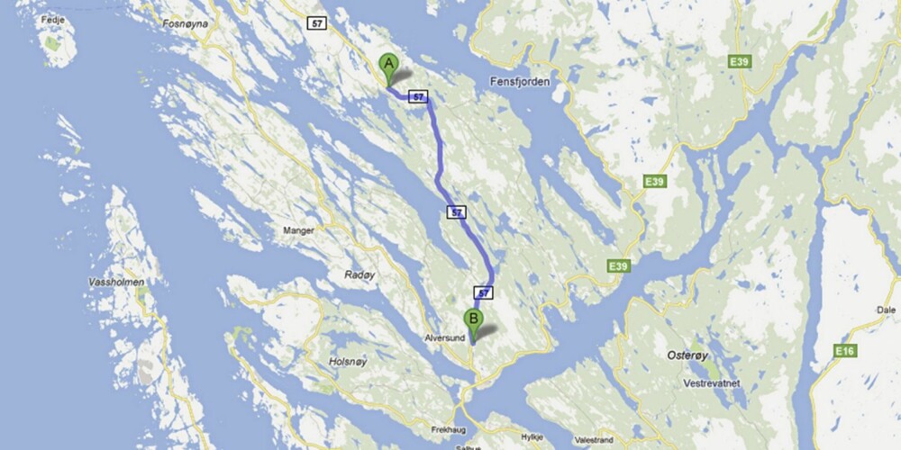 Fv 57 Lindås - Lauås syd, Hordaland Fv 57 Lindås - Lauås syd, Hordaland