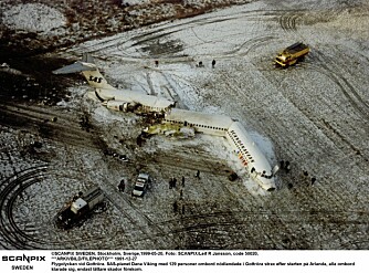 SAS-flyet brakk i tre deler under den delvis kontrollerte nødlandingen ved Gottrøra i 1991. Ingen omkom og de fleste slapp uskadde fra ulykken.