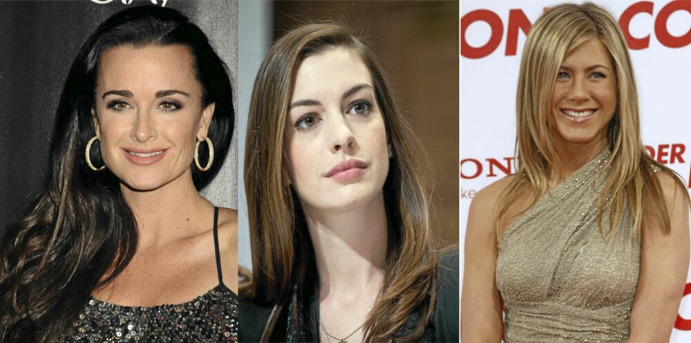 SIDESKILL: Kyle Richards, Anne Hathaway og Jennifer Aniston er hotte med sideskill.