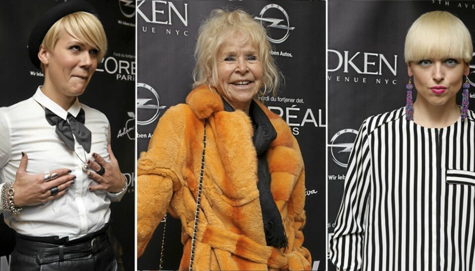 ARTIGE DAMER: Sigrid Bonde Tusvik, Edna Falao og Mariann Thomassen 'dress to impress' under Oslo Fashion week.