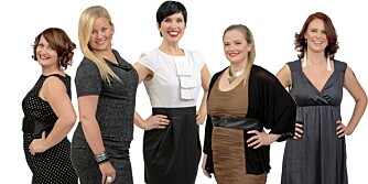 FLOTTE JENTER: Siri Gromstad Ulstrup, Aslaug Sannes Øverbø, Anette Munoz, Theresa Maria Sperre og Vibeke Stiansen er alle en størrrelse 42.