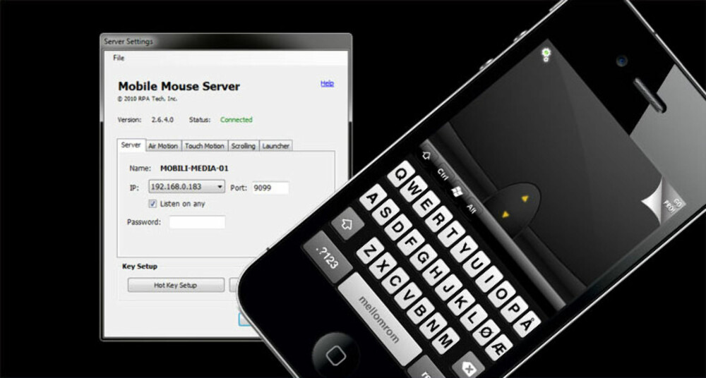 MUS: iPhone kan fungere som mus og tastatur til PC-en din. MUS: iPhone kan fungere som mus og tastatur til PC-en din.