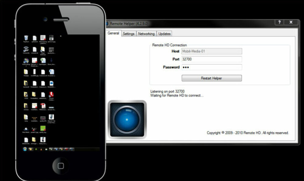 FJERNSTYRT PC: Med appen Remote HD kan du fjernstyre PC-en din med en iOS-enhet. FJERNSTYRT PC: Med appen Remote HD kan du fjernstyre PC-en din med en iOS-enhet.