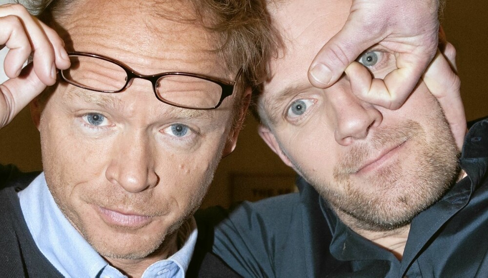VITSER MED JØDER: Harald Eia og Bård Tufte Johansen trodde de hadde laget sitt snilleste program til nå, men også "Brille" vekker reaksjoner.