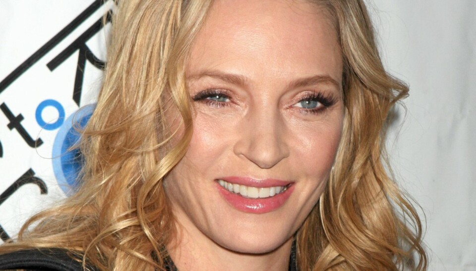 TREBARNSMOR I SPE: Uma Thurman venter barn nummer tre.