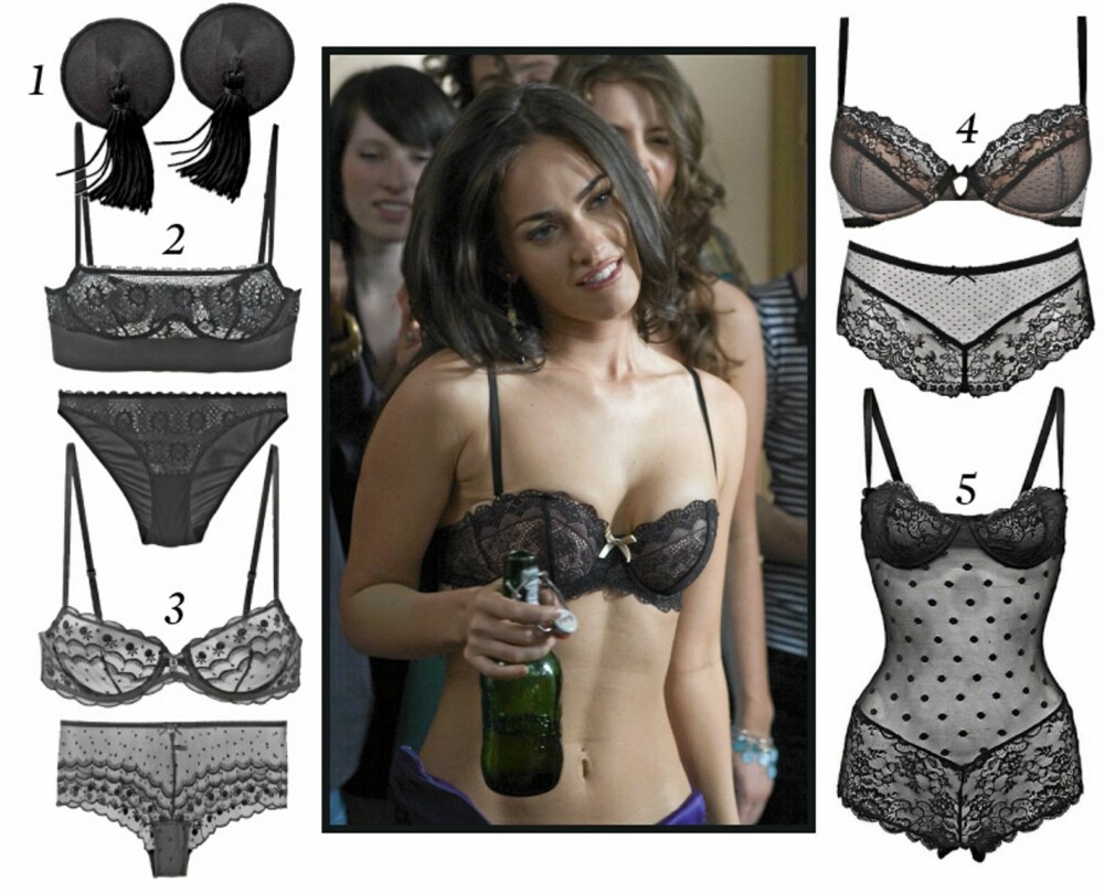 SEXY I SVART: Megan Fox som sexy fristerinne i filmen ""How to loose friends and alienate people"".