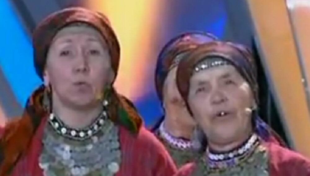 TULLEBIDRAG?: De syngende bestemødrene fra Russland vinner neppe den internasjonale konkurransen.