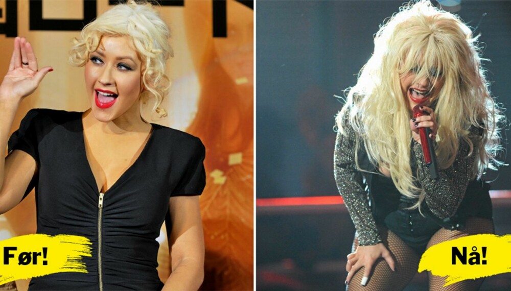 RASKT FORFALL: I løpet av et knapt år har Christina Aguilera gått fra å være veltrent og lykkelig til å bli en humørsyk dundre.