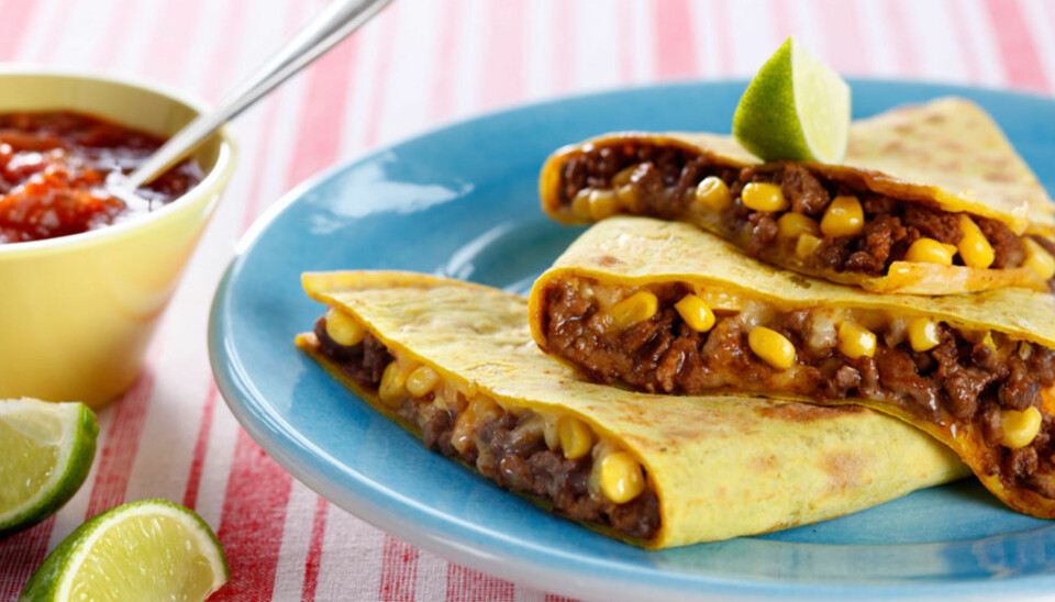 Dagens rett: Quesadilla med kjøttdeig og mais