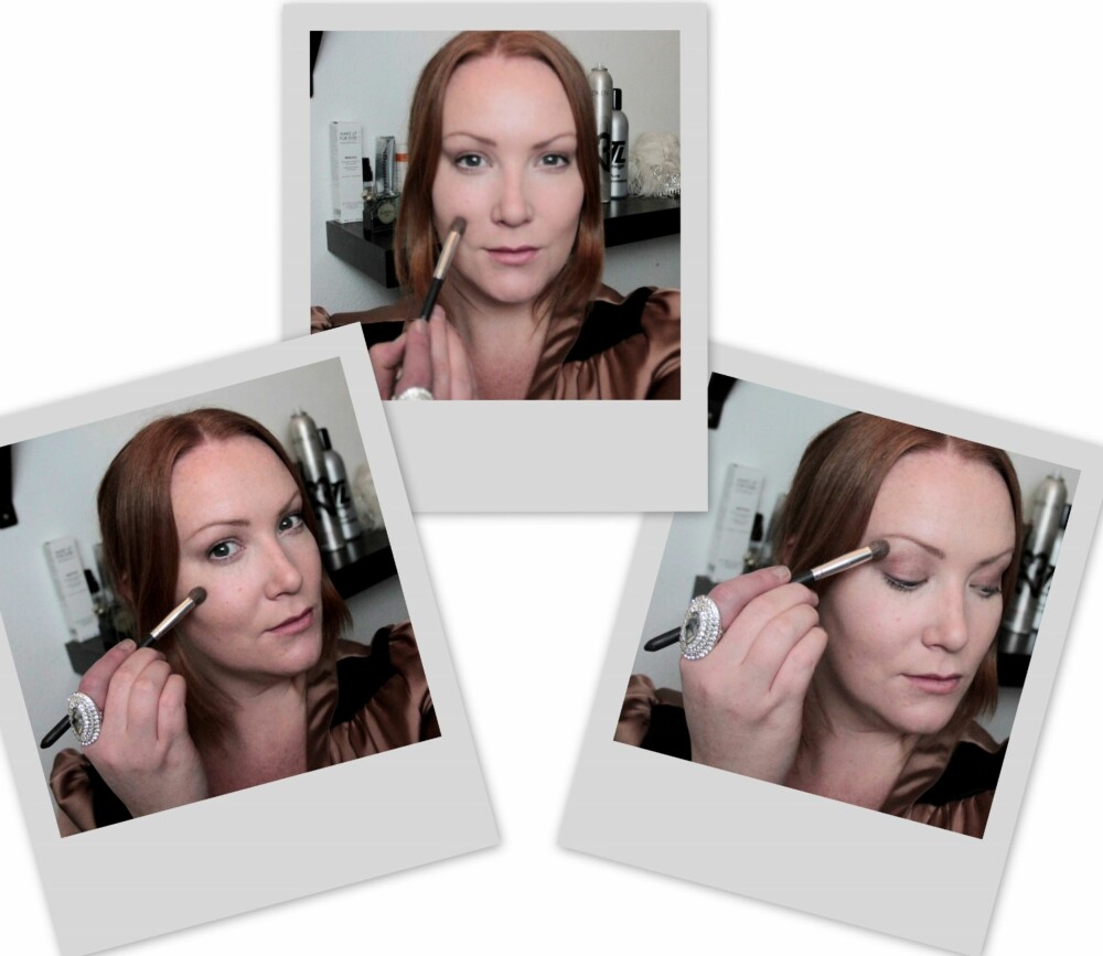 STEG 1: Legg highlighter langs øvre kinnben, under bryn og rett ned eplekinn for et glødende, sunt og ungt kinn. STEG 1: Legg highlighter langs øvre kinnben, under bryn og rett ned eplekinn for et glødende, sunt og ungt kinn.