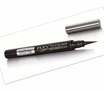 FLEKSIBEL EYELINER: Den nye Flex Tip Eyeliner fra IsaDora (kr 109), har også blitt en av mine nye favoritter. Tynn og lang feltipp, som bøyer seg i de retningene du trenger at den bøyer seg i og en veldig fin pris.