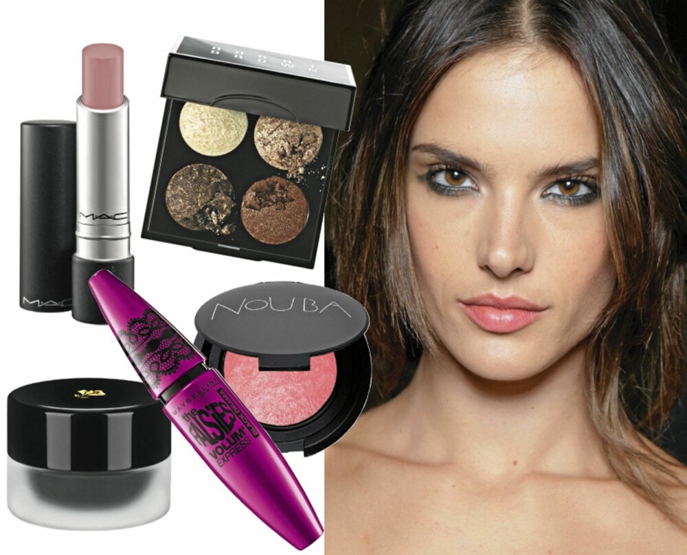 SOTEDE ØYBE: Lancôme Ink Artliner i fargen Black (kr 300), MAC Styledriven Pro Lonwear Lipcreme i fargen Dress It Up (kr 180), Maybelline The Falsies Volum' Express Black Drama (kr 132), Bobbi Brown Eye Paint Palette i fargen Chocolate og Gold (kr 475), Nouba Blush on Bubble i fargen 49 (kr 249). Vakker sminke fra visningen til Emilio Pucci. SOTEDE ØYBE: Lancôme Ink Artliner i fargen Black (kr 300), MAC Styledriven Pro Lonwear Lipcreme i fargen Dress It Up (kr 180), Maybelline The Falsies Volum' Express Black Drama (kr 132), Bobbi Brown Eye Paint Palette i fargen Chocolate og Gold (kr 475), Nouba Blush on Bubble i fargen 49 (kr 249). Vakker sminke fra visningen til Emilio Pucci.