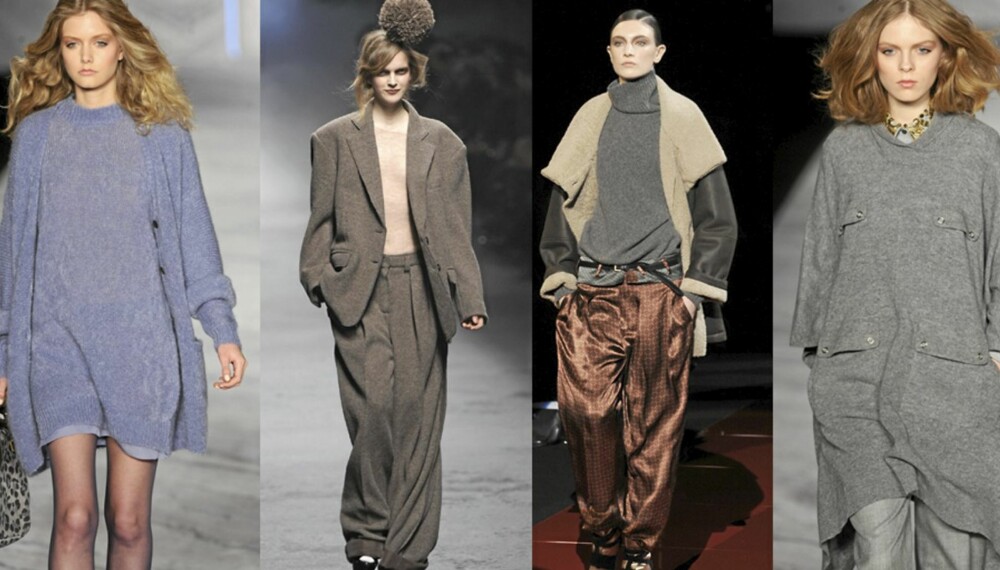 LØST OG LEDIG: Store og lange plagg er en stor trend denne sesongen. Her fra visningen til 3.1 Philip Lim, Sonia Rykiel og Etro. LØST OG LEDIG: Store og lange plagg er en stor trend denne sesongen. Her fra visningen til 3.1 Philip Lim, Sonia Rykiel og Etro.