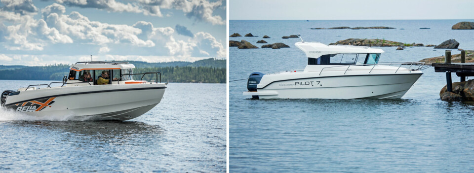 ULIK BRUK: Skal du ha en båt for transport fra A til B, skal du velge Bella 700 RAID (t.v). Dersom det er en båt for hyggetur du søker, bør du se nærmere på Finnmaster Pilot 7 Weekend (t.h). (FOTO: Terje Bjørnsen) ULIK BRUK: Skal du ha en båt for transport fra A til B, skal du velge Bella 700 RAID (t.v). Dersom det er en båt for hyggetur du søker, bør du se nærmere på Finnmaster Pilot 7 Weekend (t.h). (FOTO: Terje Bjørnsen)