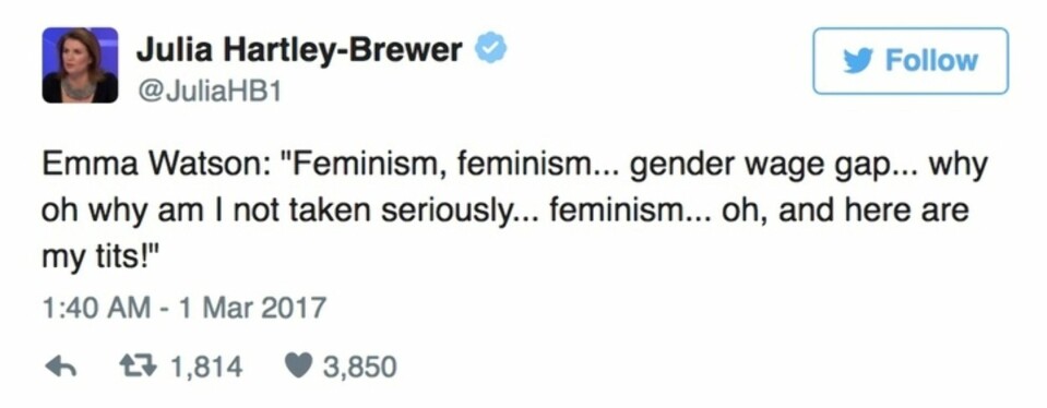 Skjermdump fra Twitter Skjermdump fra Twitter