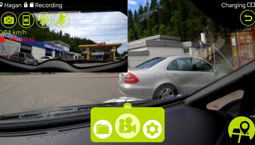 APP: Dette er et skjermbilde fra appen DOD Cam. APP: Dette er et skjermbilde fra appen DOD Cam. 