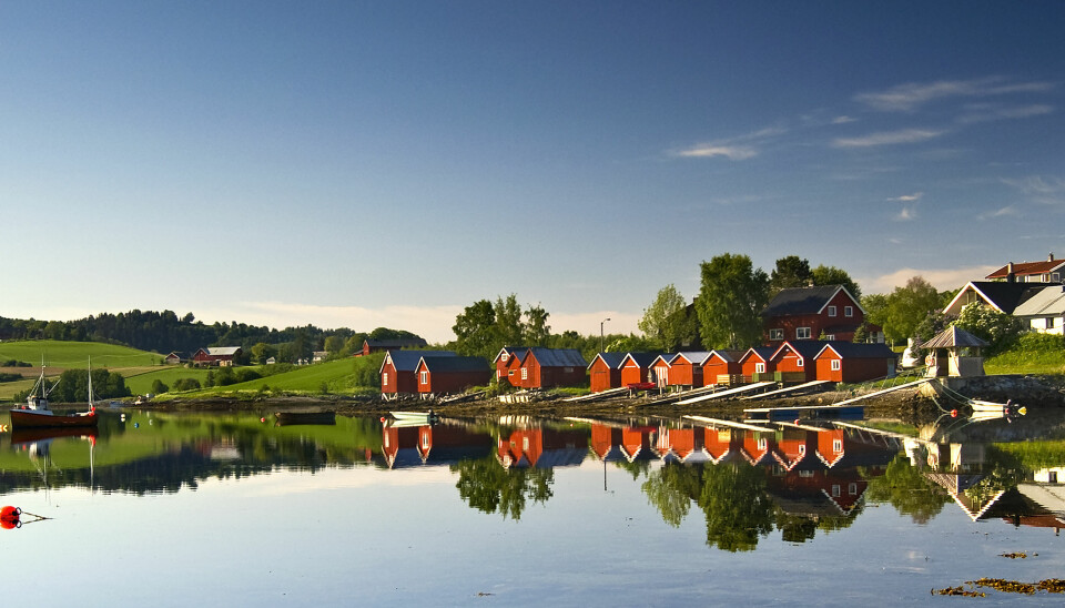 IDYLL VED FJORDEN: Inderøy er ingen øy, men en halvøy, nord i Trondheimsfjorden.