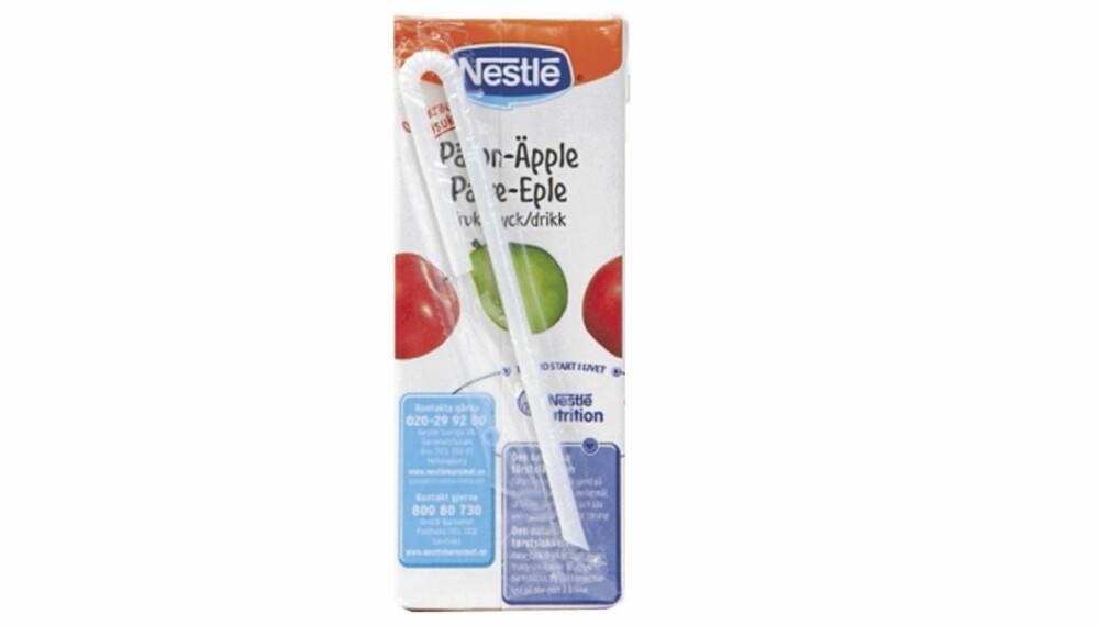 SEKSER: Nestlé pære-eple er en av de beste leskedrikkene du kan gi til barn.
